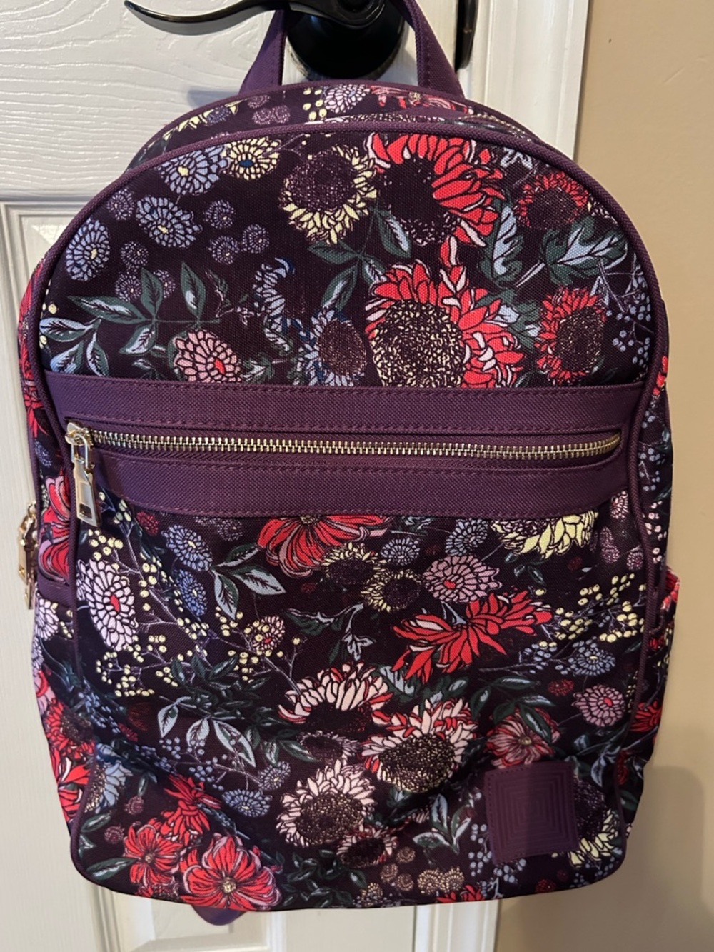 LuLaRoe Purple Floral Backpack
